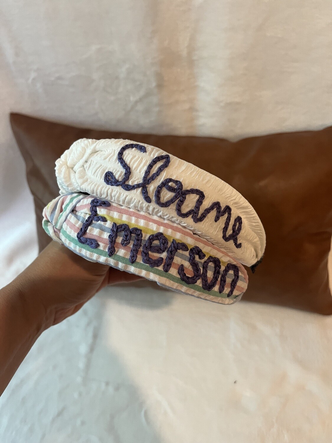 Personalized Top Knot Headband
