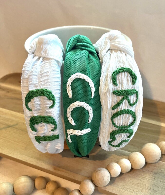 Personalized Country Club Top Knot Headbands