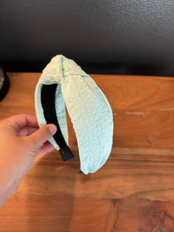 Mint Green Top Knot Headband