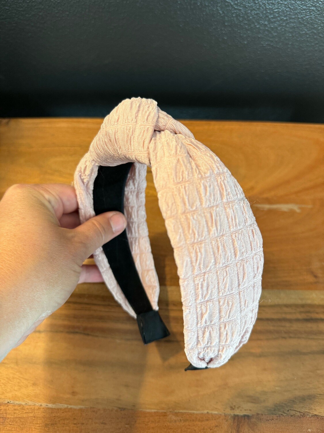 Blush Pink Top Knot Headband