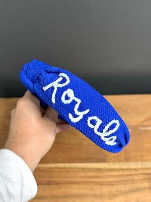 Blue Royals Top Knot Headband