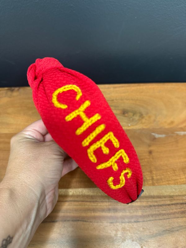 Red Chiefs Top Knot Headband