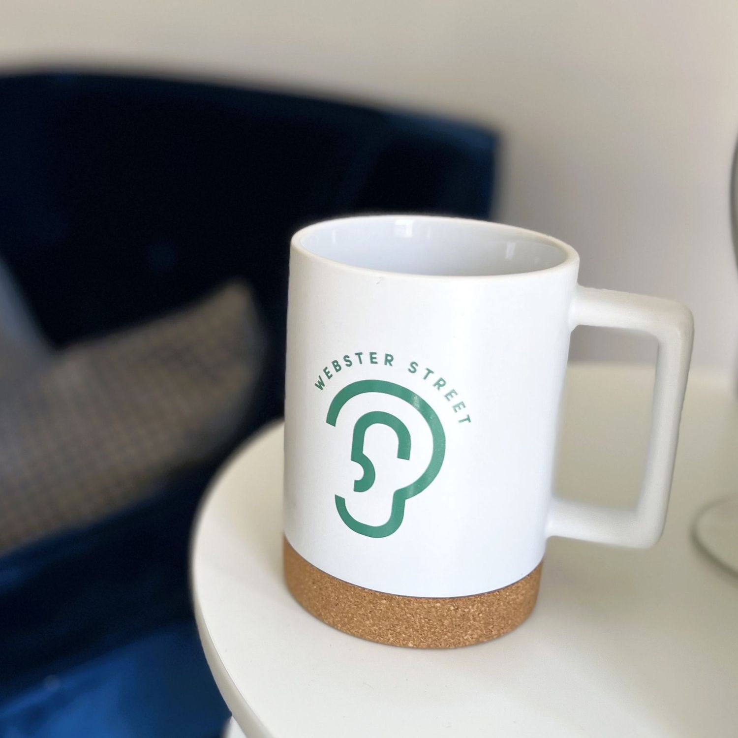 Cork base ceramic mug