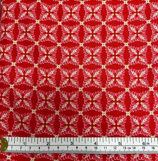 Heart and Home Feathers Geo Red