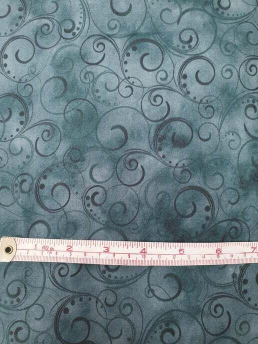 108'' Swirling Splendour Wide Backing Charcoal Grey