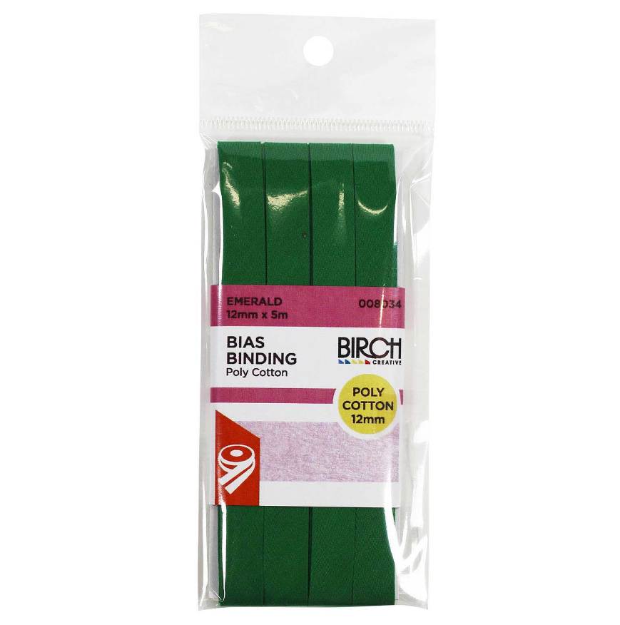 Emerald Bias Binding 12mm x 5m