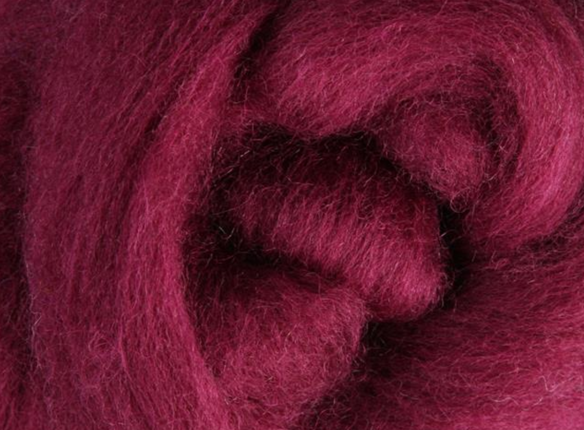 Corriedale Fleece 50g Raspberry