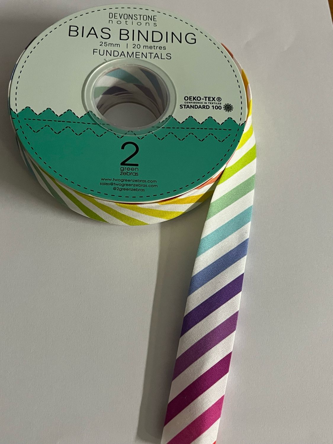 Bias 25mm 1/8 stripe White Rainbow