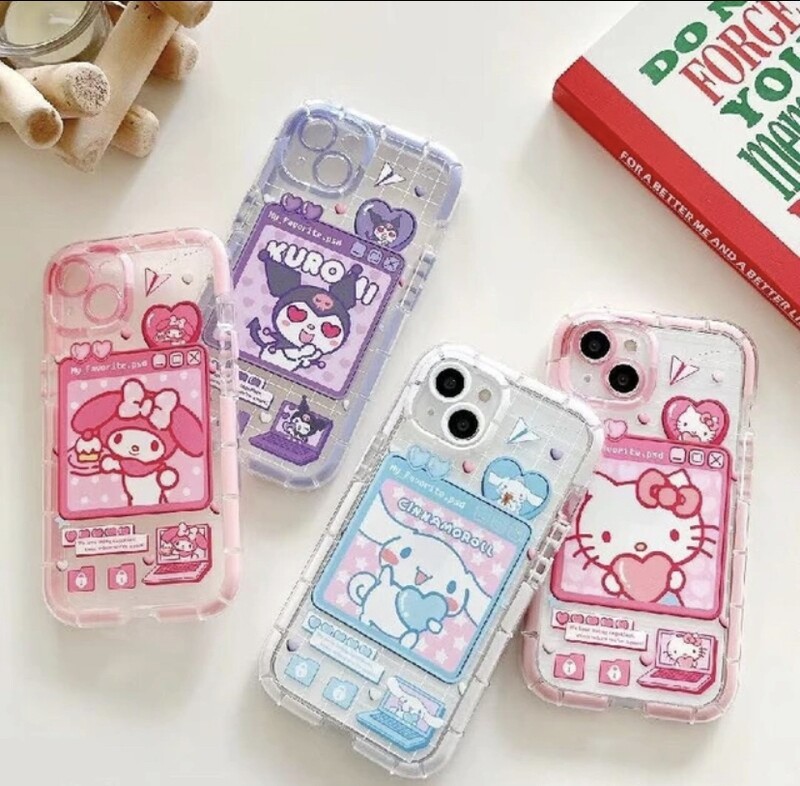 Sanrio phone cases for iPhones! Cinnamon roll, Kulomi, Melody, and Hello Kitty! Please email me what IPhone size so I can know!