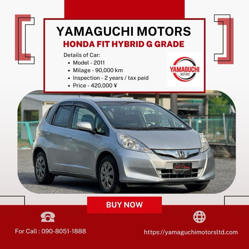 Beautiful Honda Fit Hybrid G Grade 10th Anniversary Selection Sports Type FOR SALE