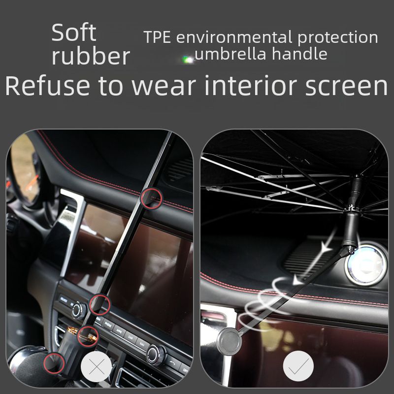 Car Heat Insulation Sunshade Umbrella Is Suitable For Tesla Model/3 Front Sun Protection Telescopic Sun Shield Summer Special Supplies