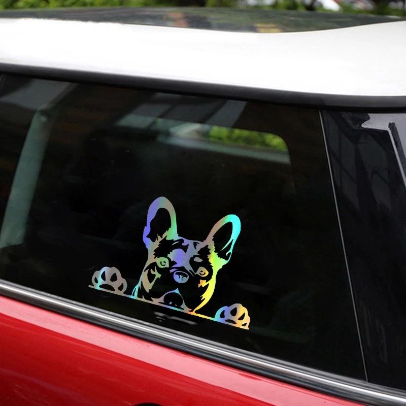 Car Sticker Dog Pattern Sticker Animal Reflective Car Sticker Rear Window Glass Scratch Sticker Car Supplies