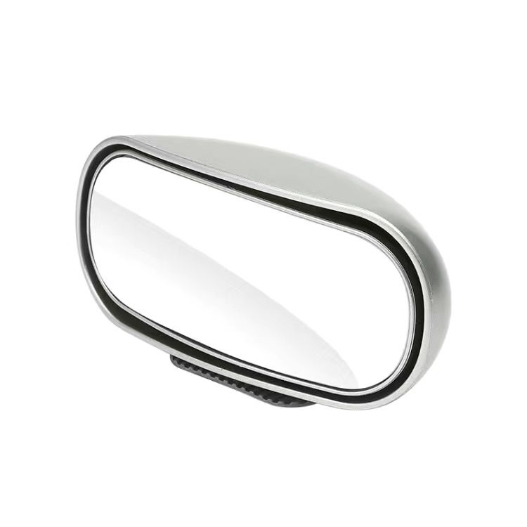 Universal Car Mirror 360° Adjustable Wide Angle Side Rear Mirrors blind spot Snap way for Parking Auxiliary Rear View Mirror, Color: Silver
