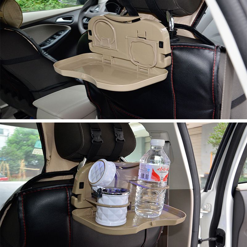 Seat Back Car Cup Holder Car Beverage Tray Folding Car Dinner Plate
