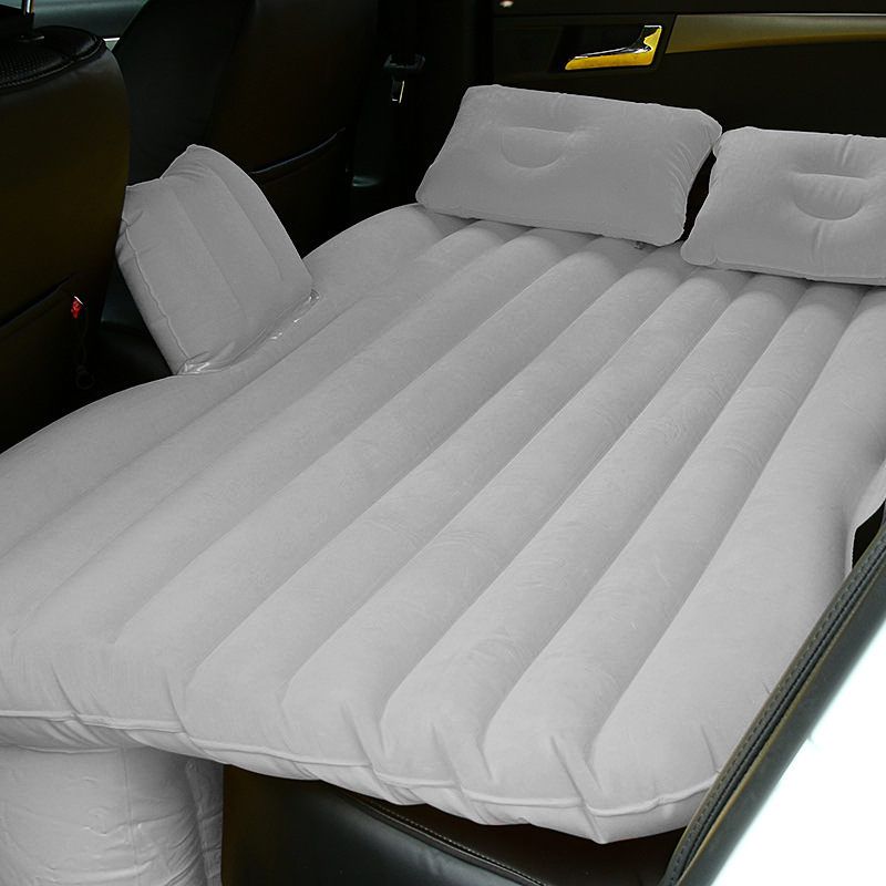 Direct Car Lathe Car Air Mattress Car Travel Split Flocking SUV Mattress Car Air Bed, Color: Grey conjoined block