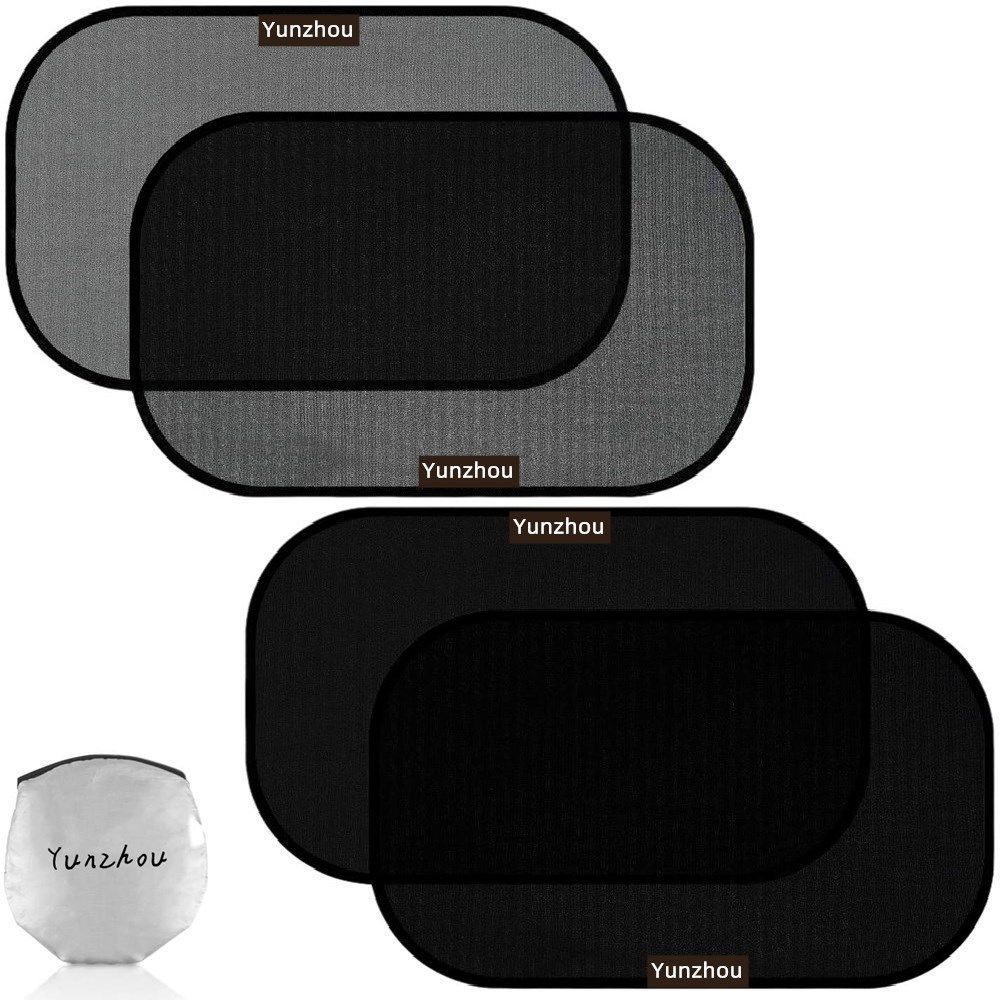 New Car Sunshade 54*36 Adsorption Window 80G Sunshade Baby Curtain Sunscreen Side Block Sunshade, Dimensions: Conventional translucent film 54*36 (2 pieces) in silver cloth bag