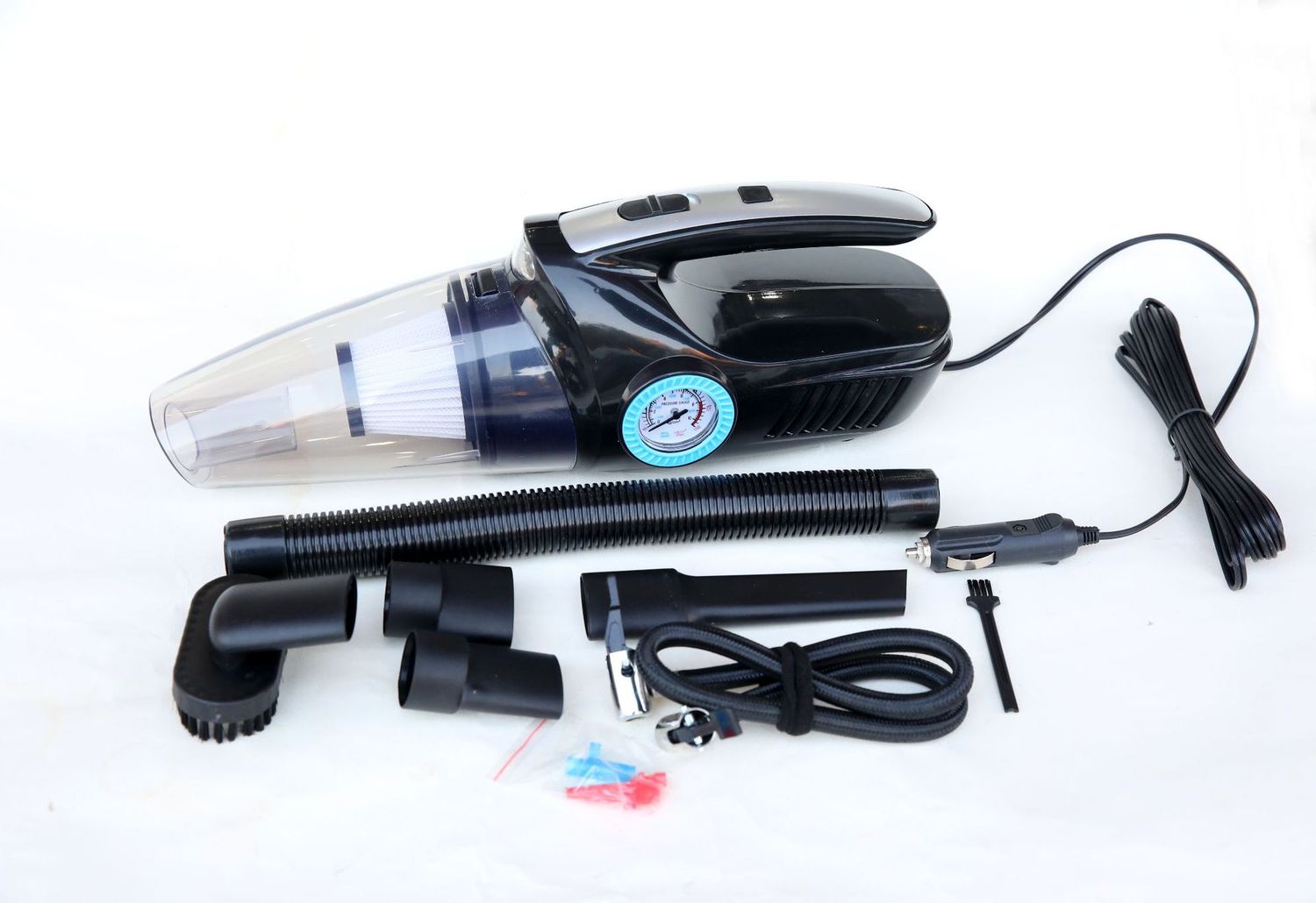 Cross-border New Wireless High-power Four-in-one Wet And Dry Dual-use Haipa Car Vacuum Cleaner Air Pump, Color Classification: Wired pointer model