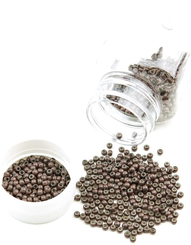 1000 Pcs Nano Rings Silicone Lined 3mm Hair Extension Beads