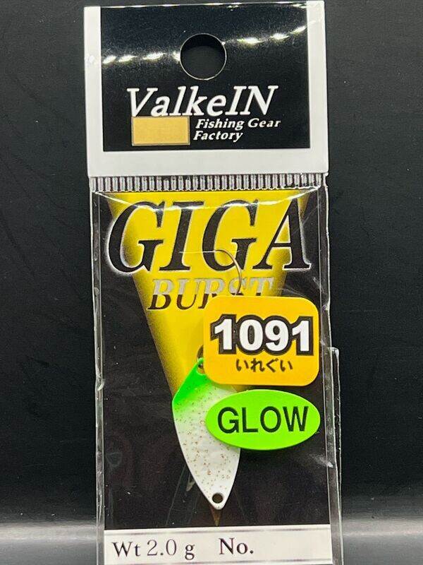 GIGA BURST 2.8g ( GLOW ) WITHE-GREEN 1091 COLOR GIGA BURST 2.8g ( GLOW ) WITHE-GREEN 1091 COLOR