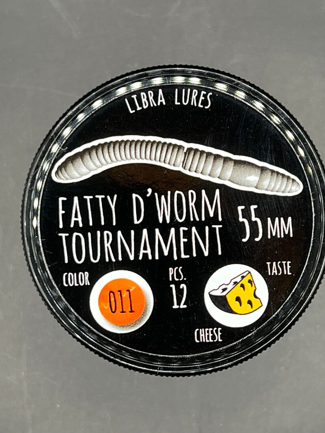 Libra Lures "Fatty D´Worm Tournament " 55mm NO 011 Orange