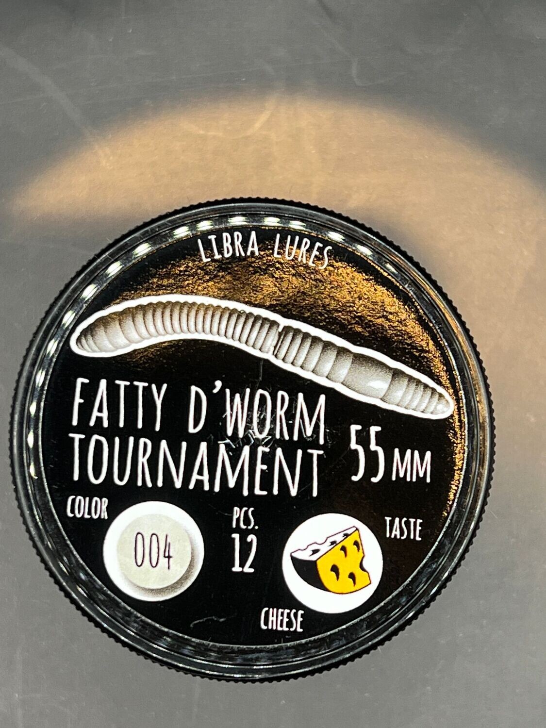 Libra Lures "Fatty D´Worm Tournament" 55mm NO 04  Silver Pearl