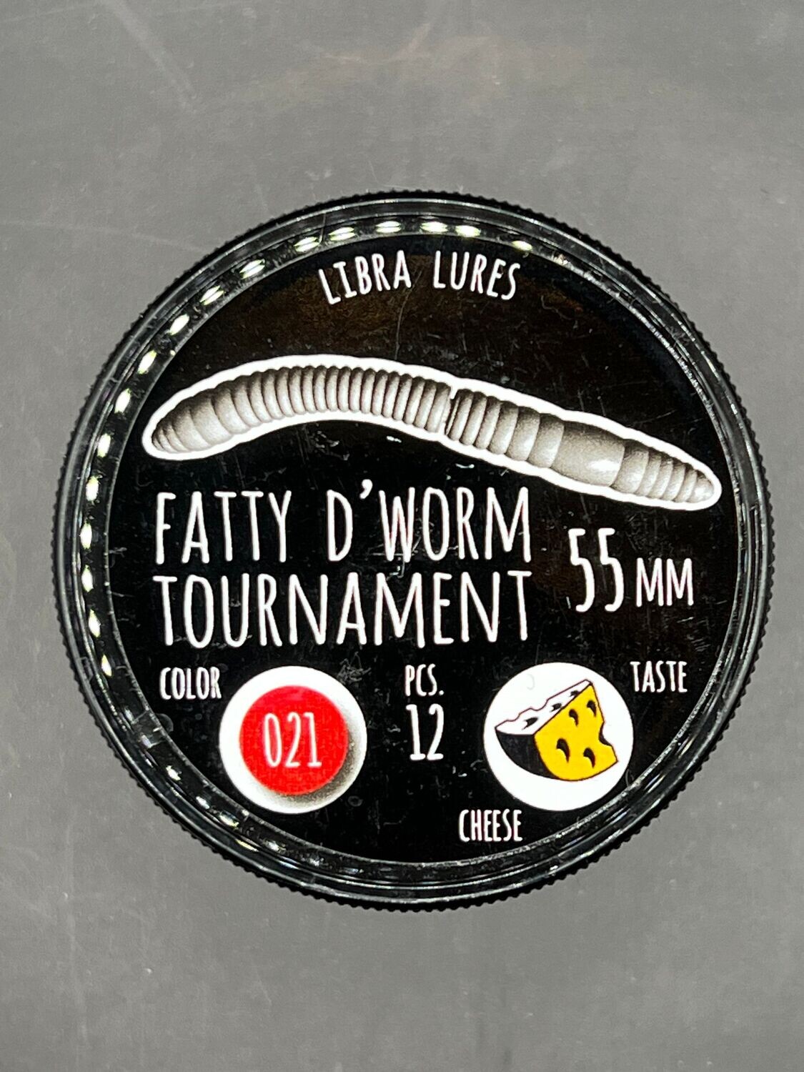 Libra Lures "Fatty D´Worm Tournament" 55mm NO 021 Red