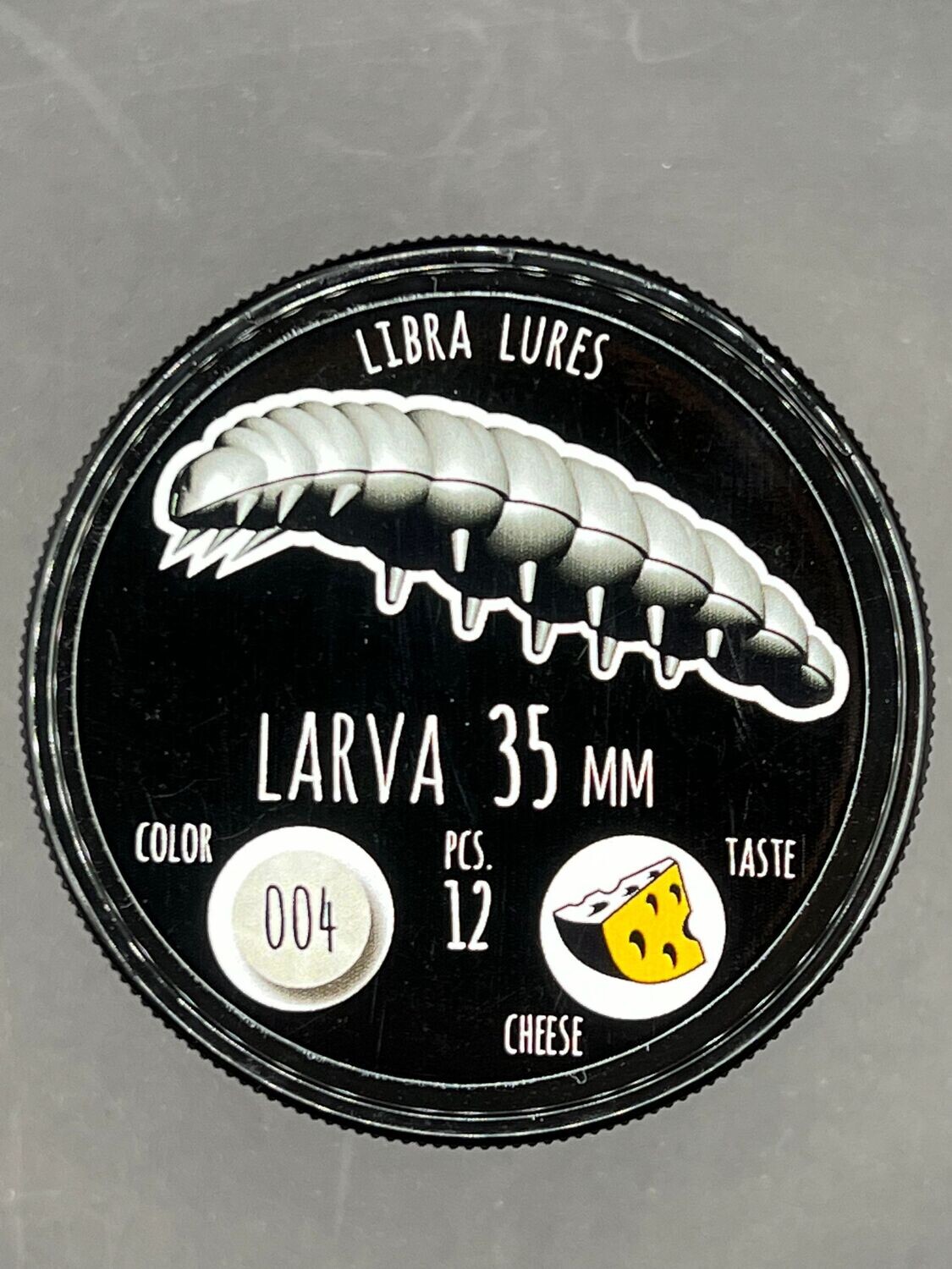 Libra Lures " Larva 35mm" NO 04 Silver Pearl