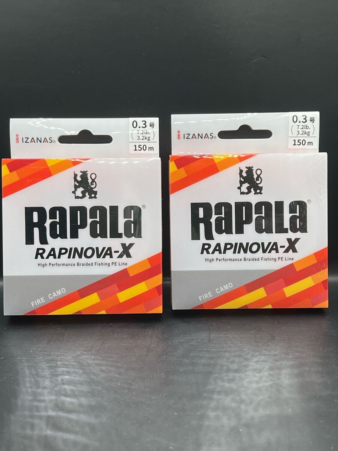 Rapala Rapinova-X 150m Fire Camo | geflochtene Schnur