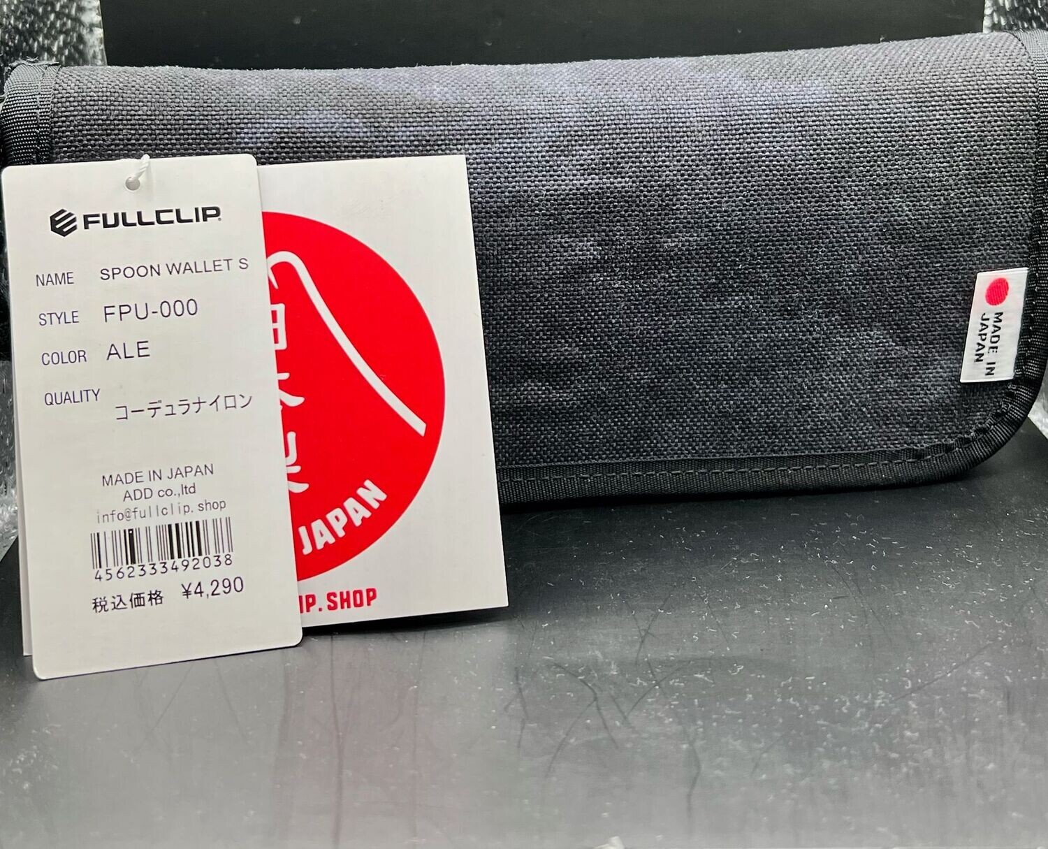FULLCLIP SPOON WALLET S  BLACK/GREY