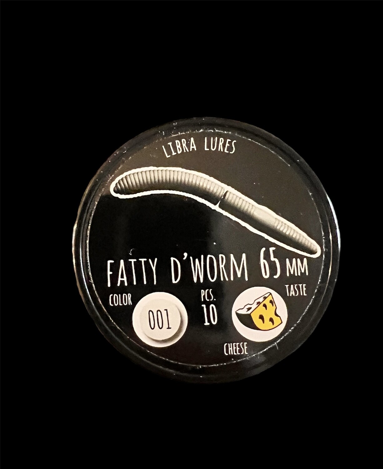Libra Lures „ Fatty D‘ Worm 65mm White 001