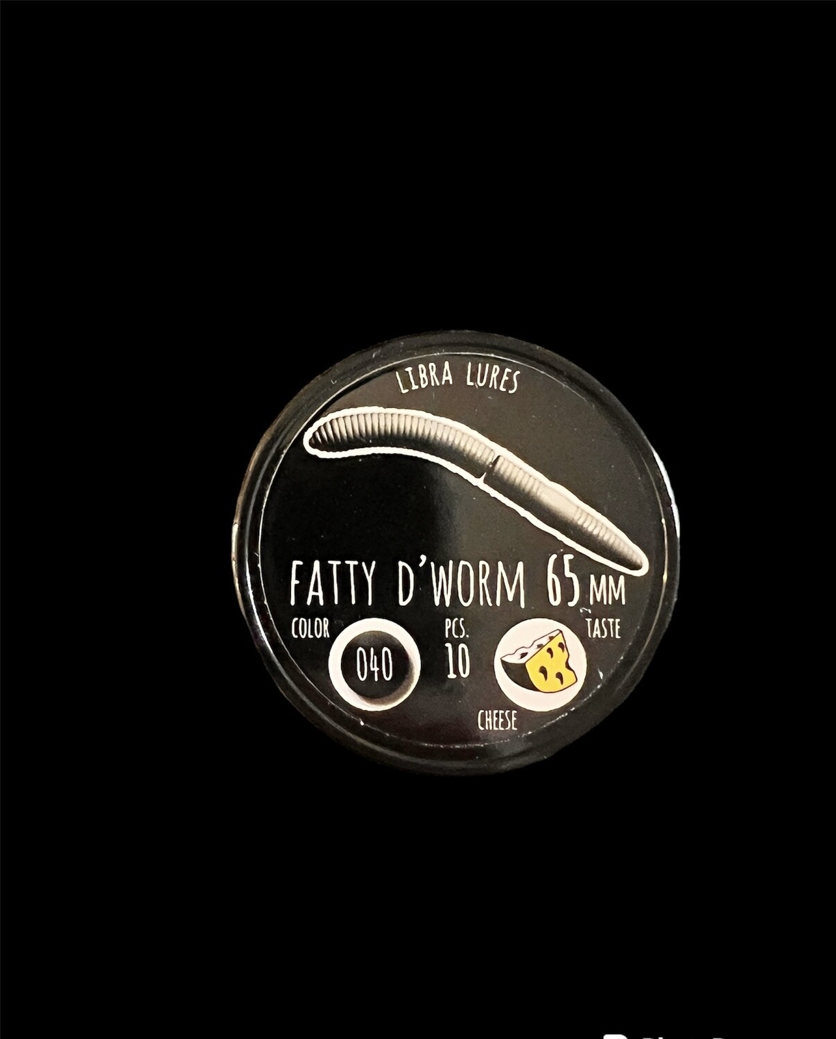 Libra Lures „ Fatty D‘ Worm 65mm Black 040