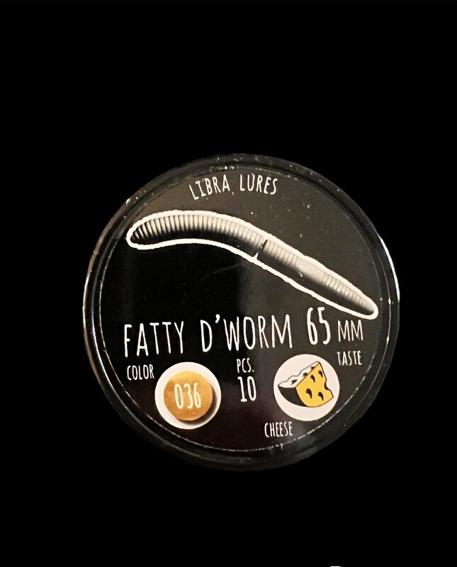 Libra Lures „ Fatty D‘ Worm 65mm Yellow 007 Libra Lures „ Fatty D‘ Worm 65mm Yellow 007