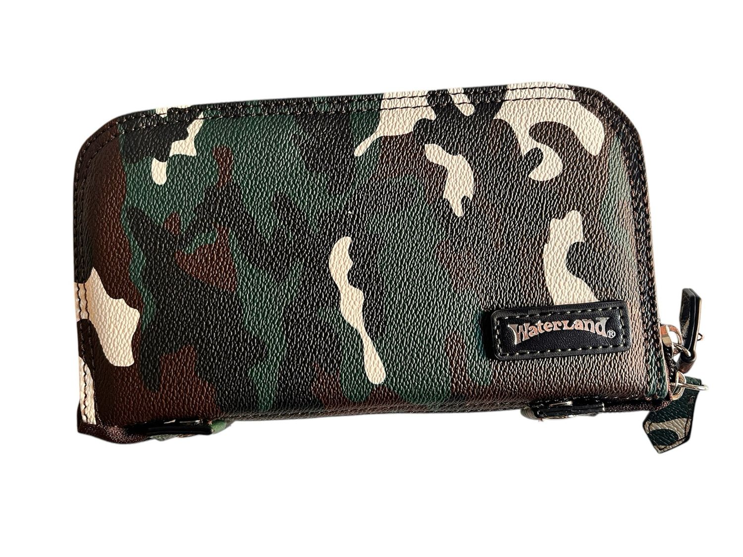 Waterland Spoon Wallet Leather Camouflage Green XL