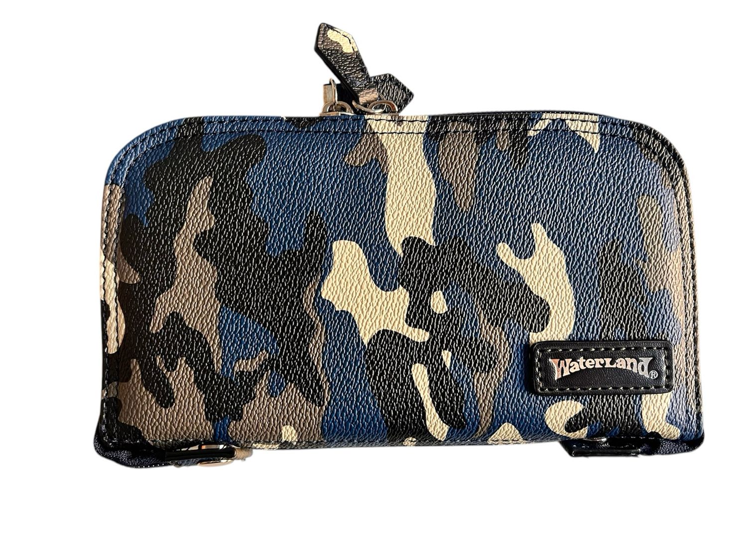 Waterland Spoon Wallet Leather Camouflage Blue XL