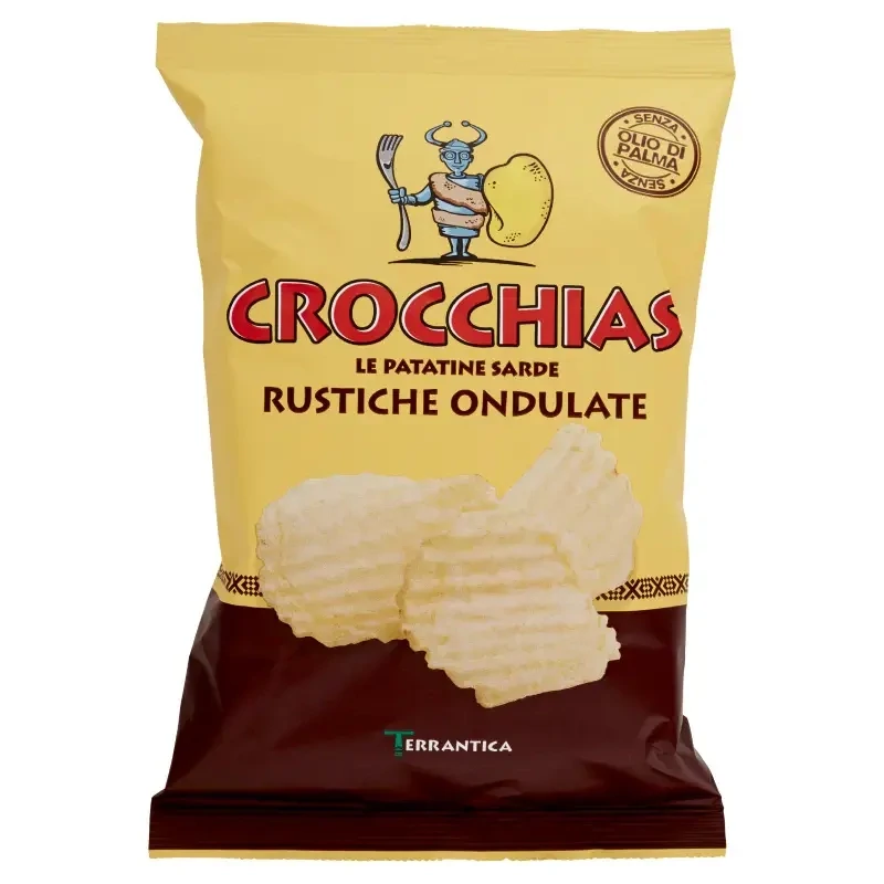 Patatine Crocchias Rustiche Ondulate 90 g - Terrantica srl