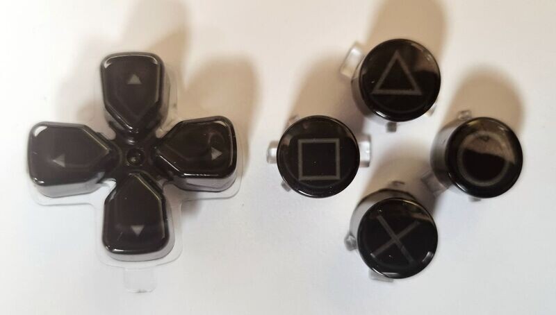 Custom Crystal button set for PS5 - Black