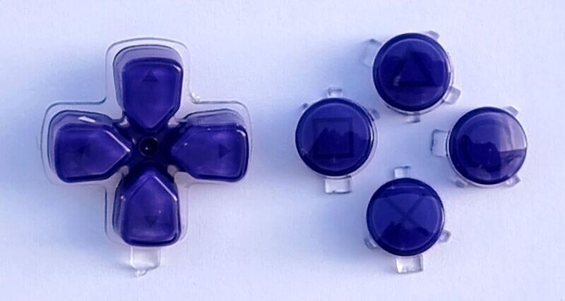 Custom Crystal Button set for PS5 - Purple