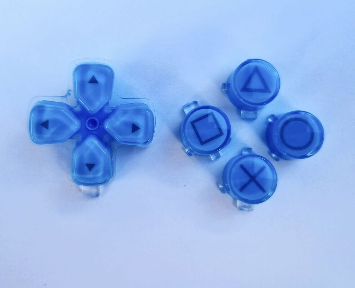 Custom Crystal Button Set for PS5 - Light Blue