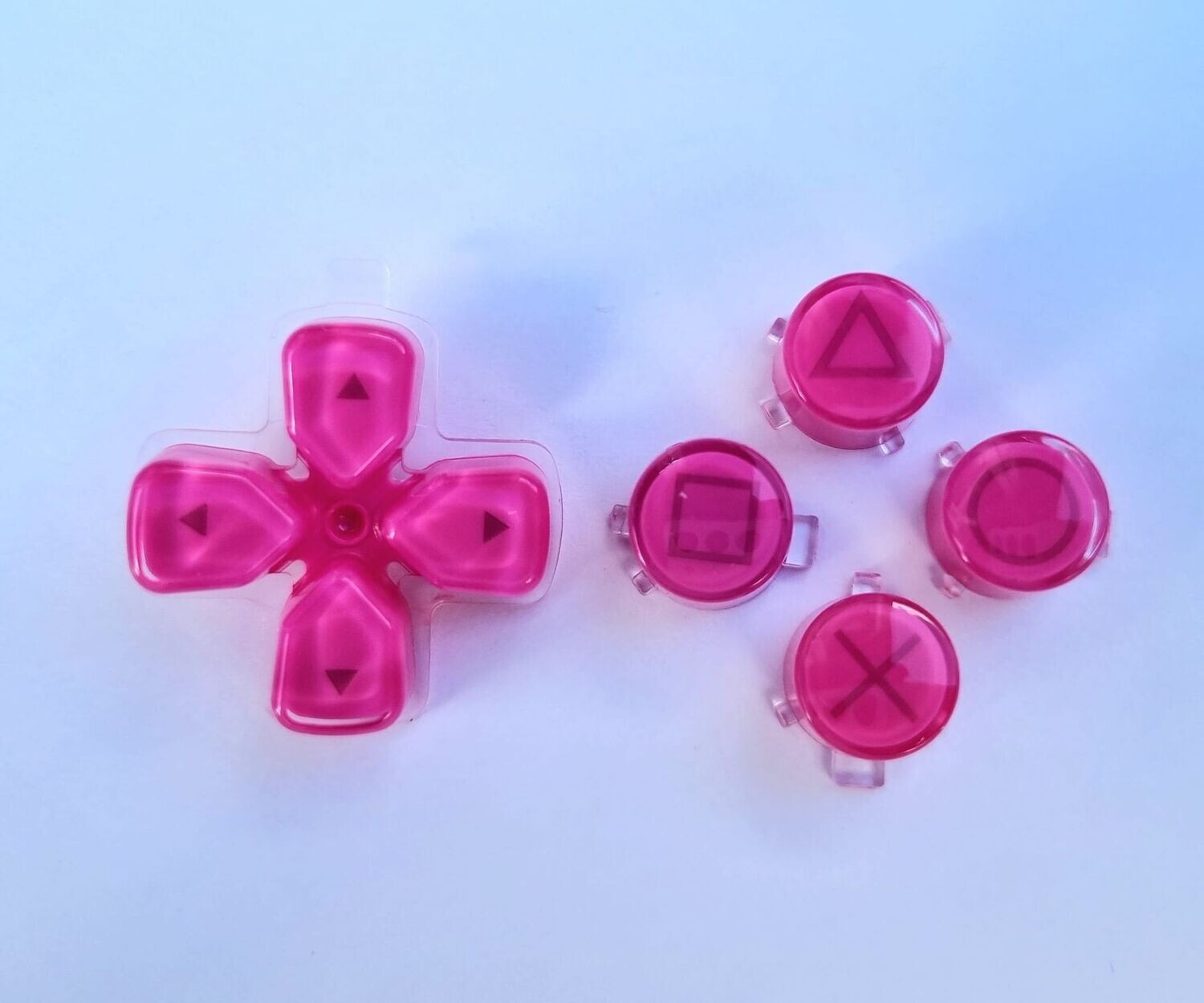 Custom Crystal button set for PS5 - Pink