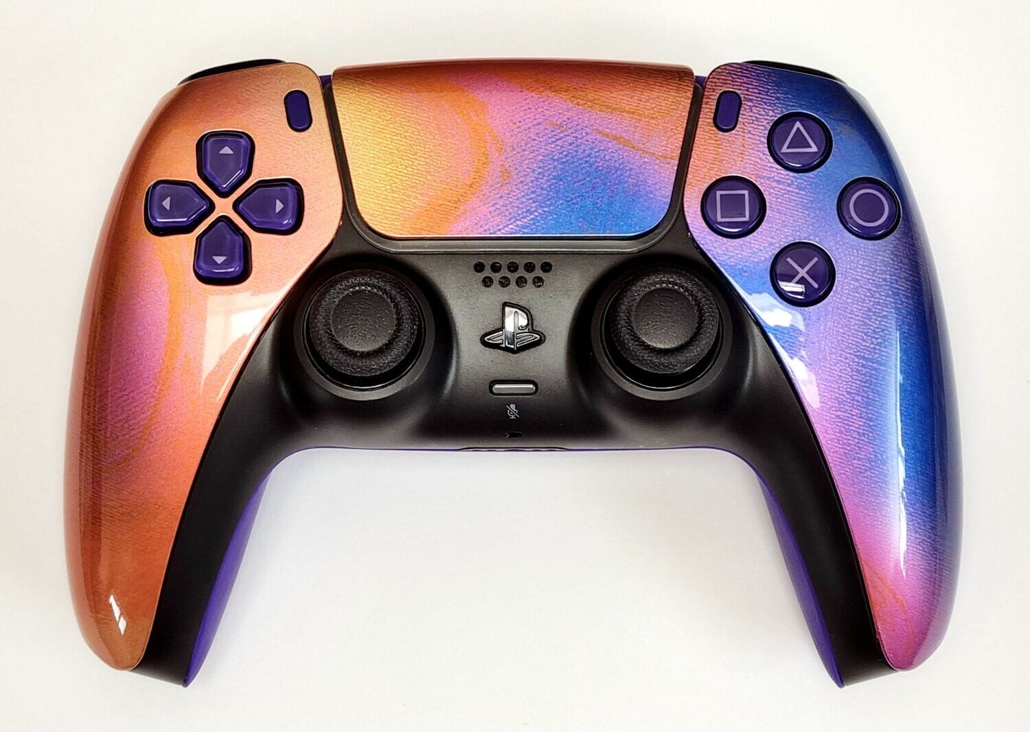 Custom PS5 Dualsense Controller - Red / Yellow / Purple Swirl