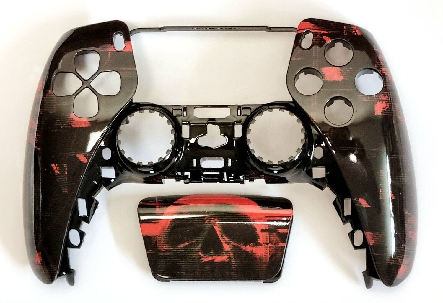 Custom PS5 Front Shell & Touchpad - Skull Glitch