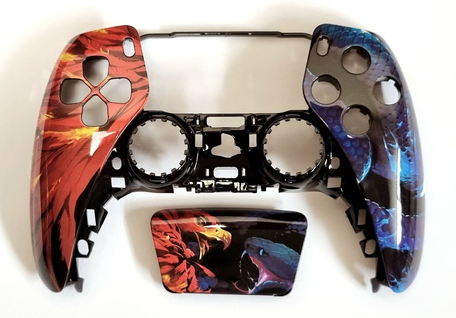 Custom PS5 Front Shell & Touchpad - Fire Eagle v Ice Snake