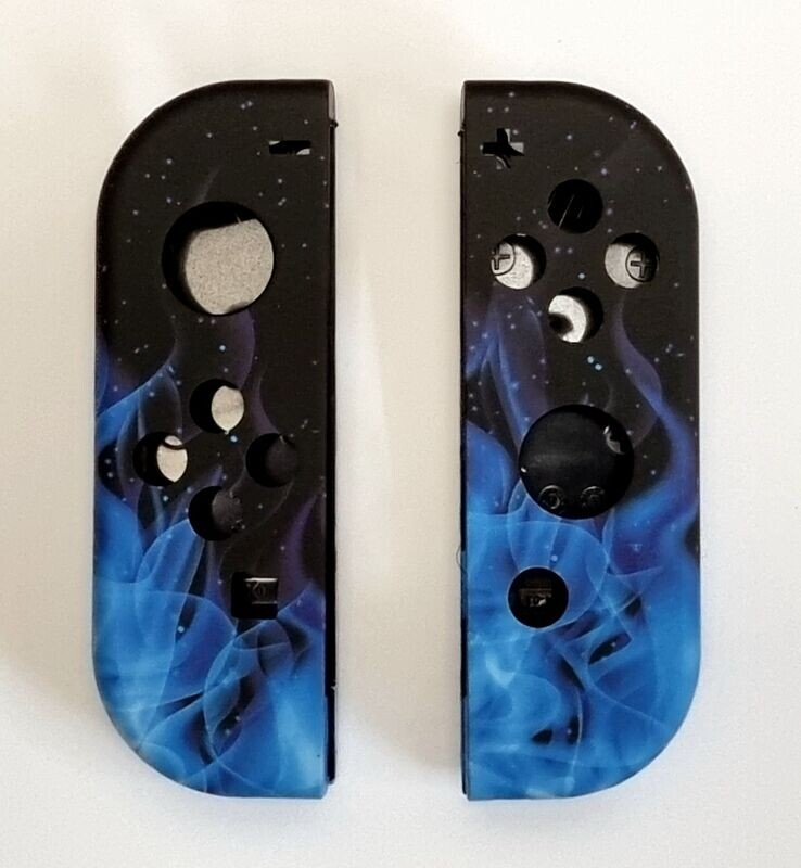 Nintendo Switch Customised Joy-Con Shell - Blue Flame