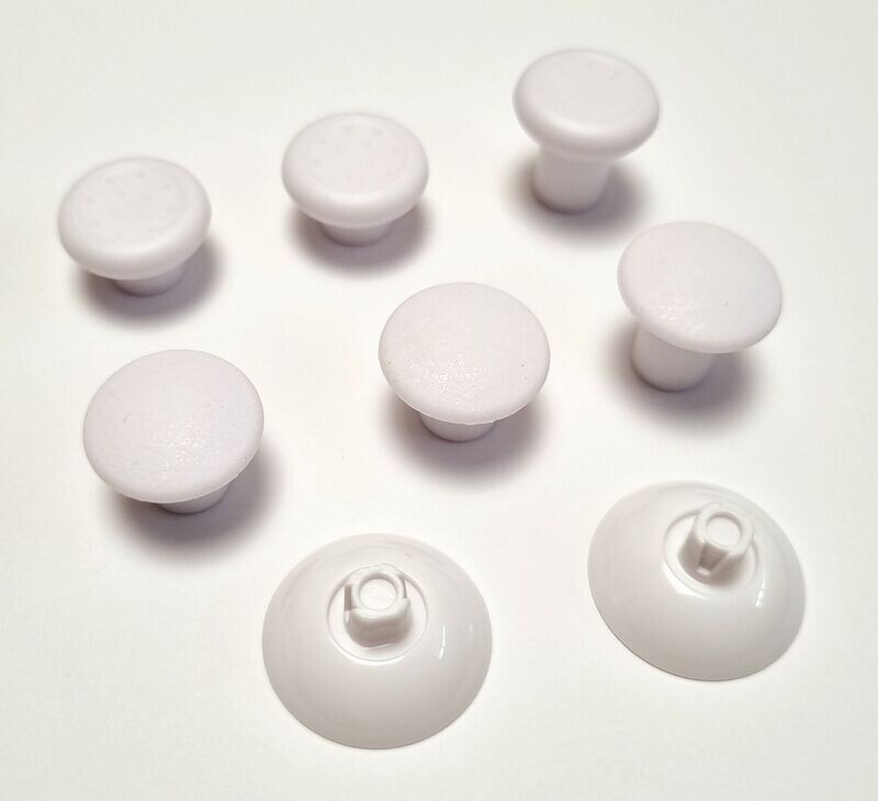 eXtremeRate Ergonomic Interchangeable Thumbsticks - White