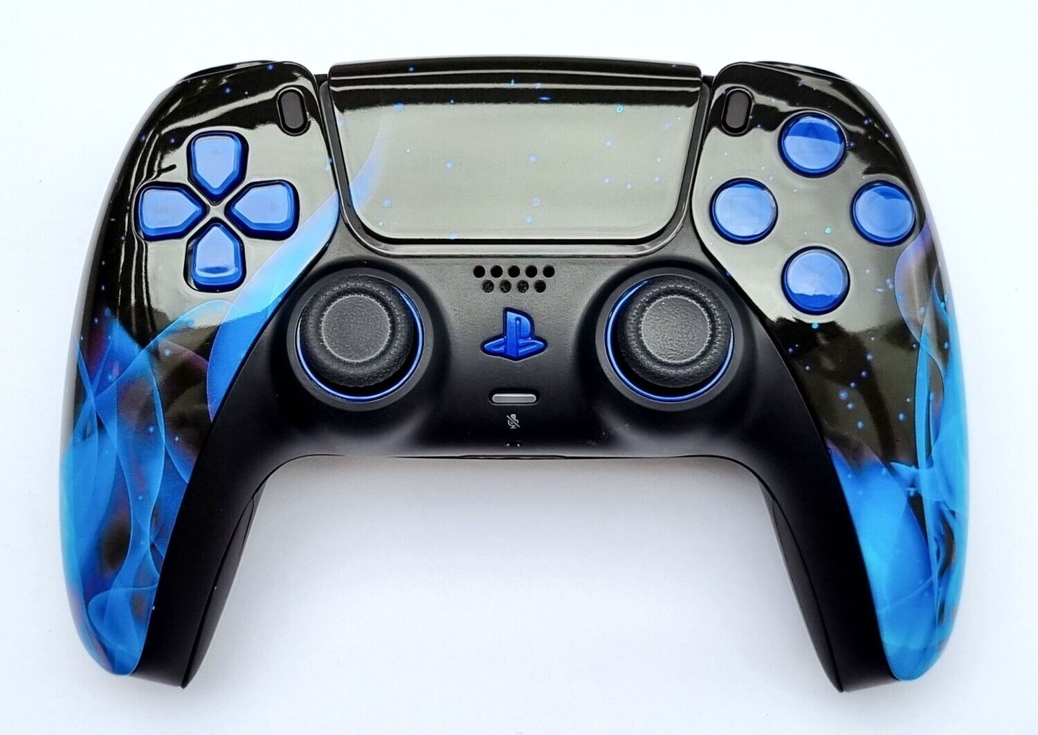 ​Custom PS5 Dualsense Controller - Blue Flame Design - *NEW*