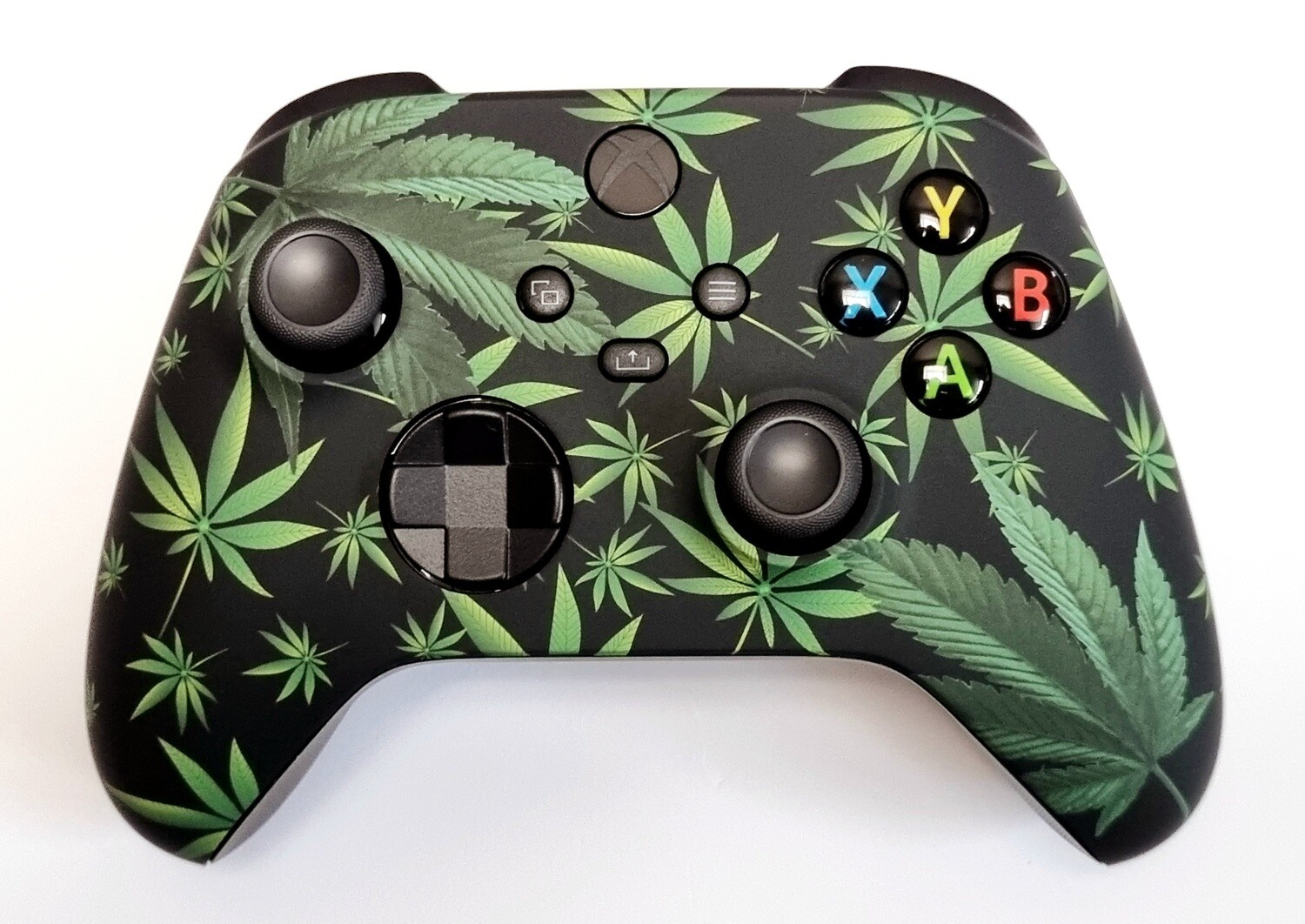 Customised Microsoft Wireless Xbox Series X/S Controller - Weed Leaves / Cannabis Design *NEW*