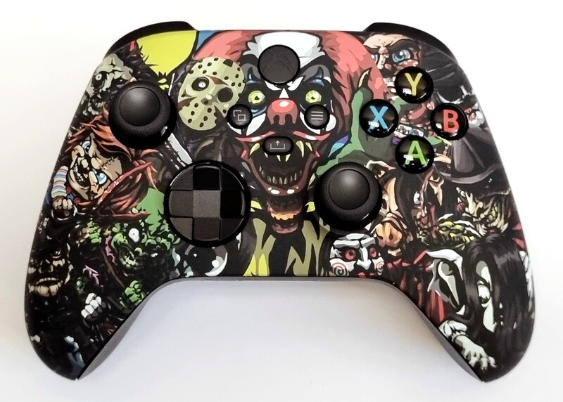 Customised Microsoft Wireless Xbox Series X/S Controller - Horror Party Design *NEW*