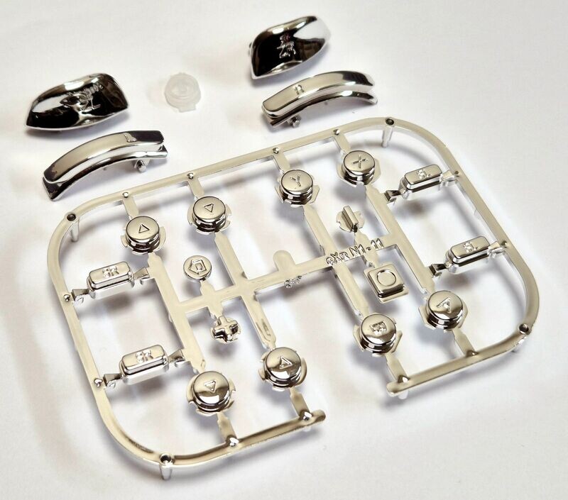 Complete Silver Chrome Button Set for Nintendo Switch