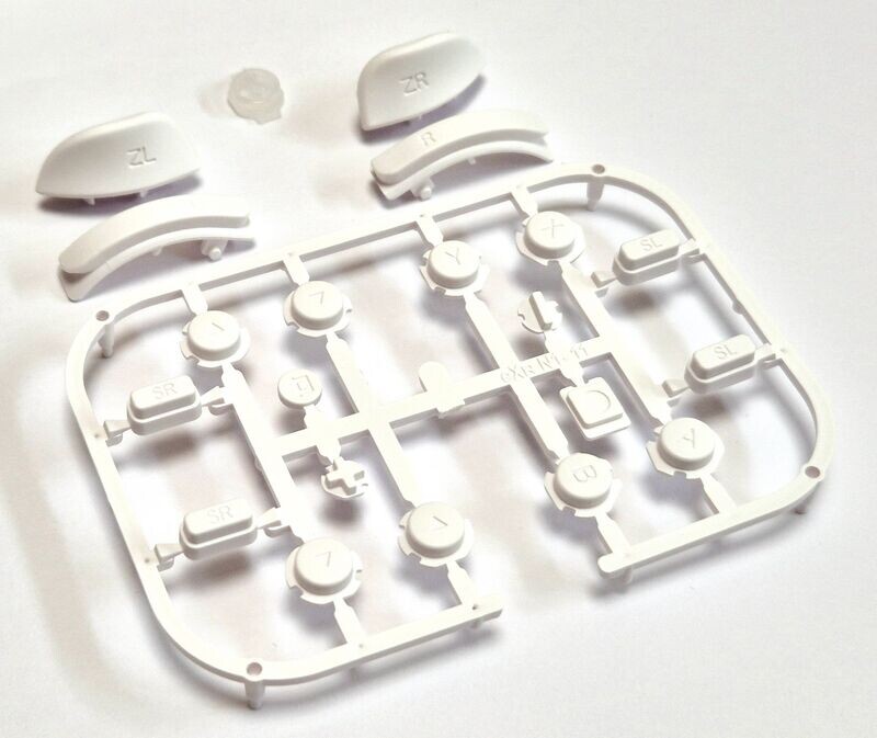 Complete White Button Set for Nintendo Switch