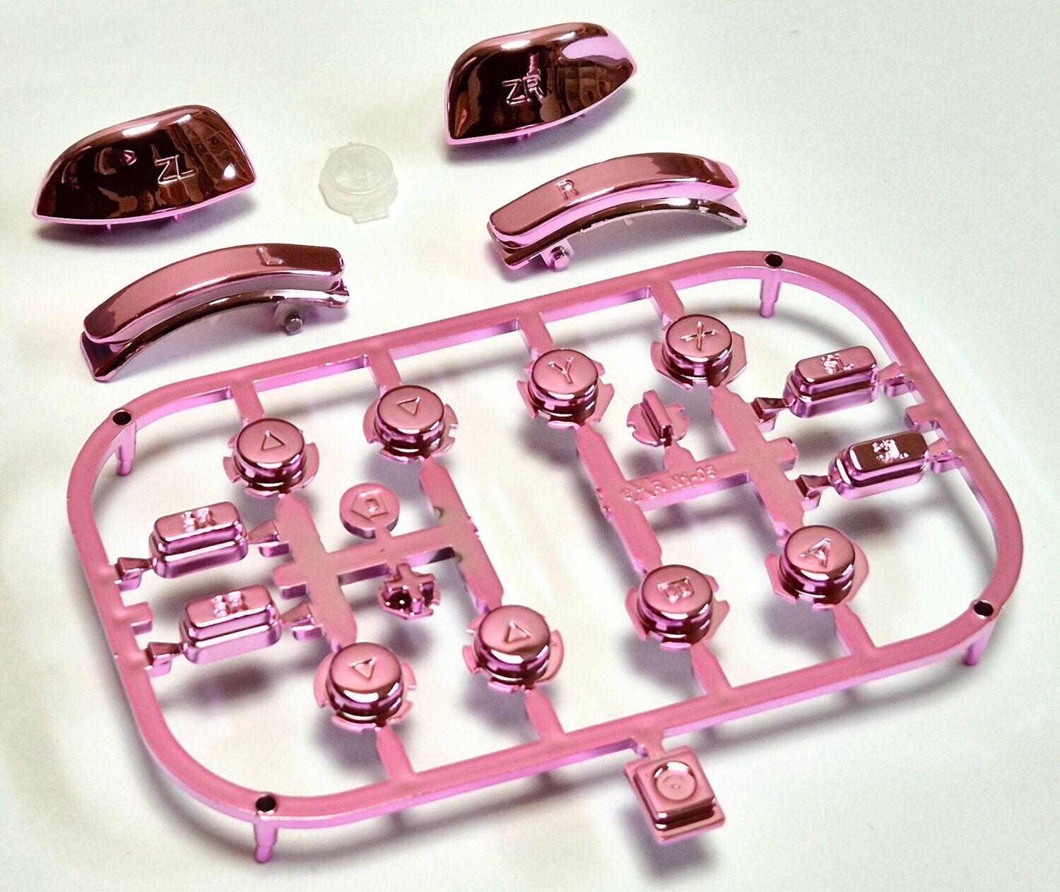 Complete Pink Chrome Button Set for Nintendo Switch